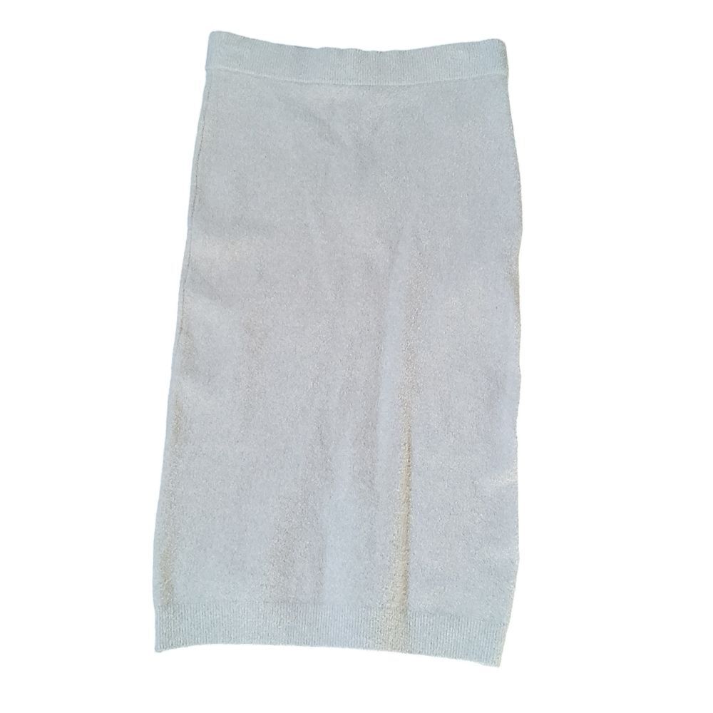 One Grey Day Revolve High Waist Pull On Midi Pencil Bodycon Sweater Skirt M New